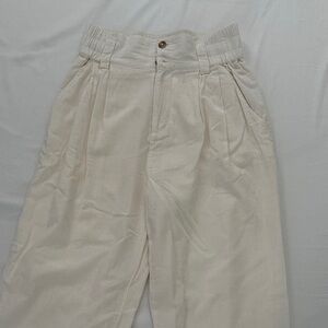 Urban Outfitters Off-White High-Rise Wide Leg Pants